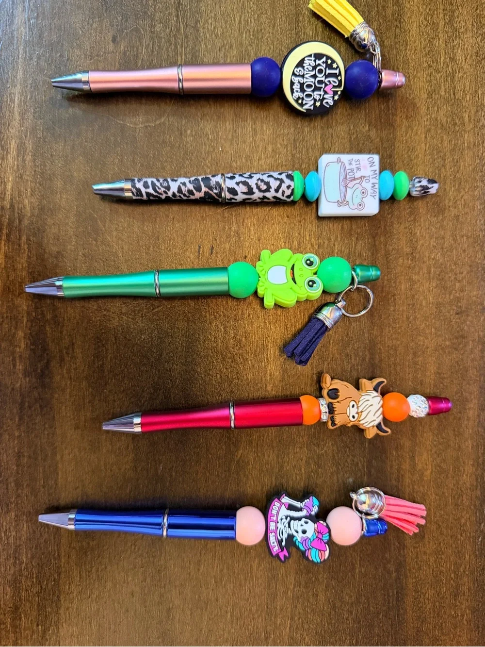 Decorative Pink Novelty Pen with Charm - Fun Writing